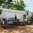 thumbnail image 2 of Outsunny Ensemble de Mobilier de Patio 4 Pcs, Ensemble de Causeuse et Sofa d'Extérieur, 2 of 10