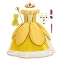 thumbnail image 1 of Disney Belle Princess Dress Baby Girls Disfraz de Cosplay Niños Fiesta de cumpleaños de Halloween Dress Up Beauty And the Beast Robe Clothing7-8T (Etiqueta 140) Gao Jinjia LED, 1 of 2