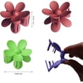 thumbnail image 2 of Niña Mujer Flor, 8 Piezas Pinzas Para El Cabello Pinzas Garra Lindas Púas Para El Cabello Mate, Accesorios De Garra Para El Cabello Antideslizantes Cabello Decorativo ER, 2 of 5