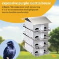 thumbnail image 5 of Birds Choice Large 4-Level, 16-Room Purple Martin Bird House with Starling-Resistant Entrances, White/Grey - Unassembled, 5 of 12