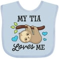 thumbnail image 3 of Inktastic My Tia Loves Me with Sloth and Hearts Boys or Girls Baby Bib, 3 of 4