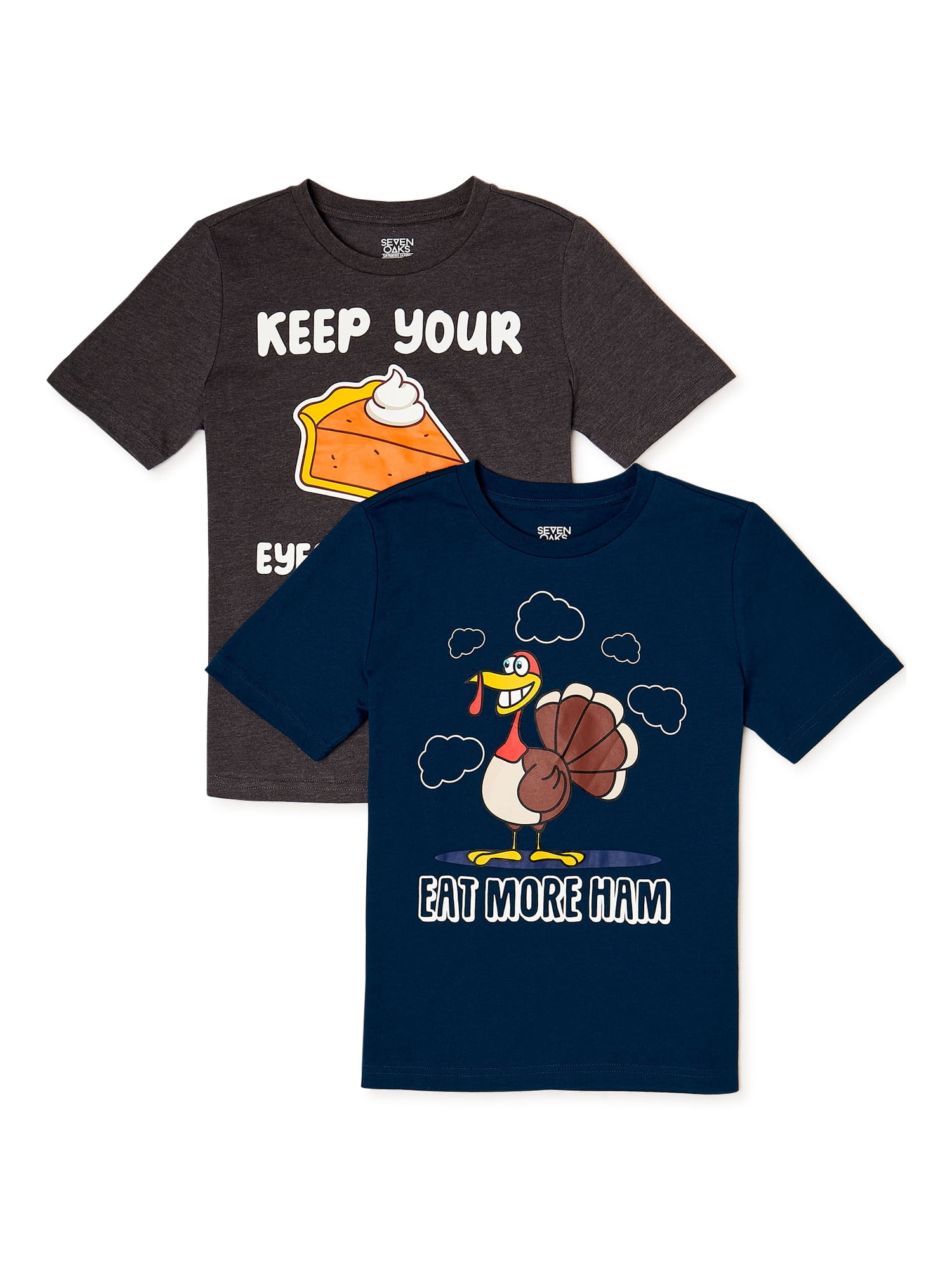 Pie Graphic T-Shirt 2-Pack, Sizes 