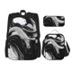 thumbnail image 1 of Balery Fluid Black White Paint Swirls Mochila escolar 3 en 1 para niños: mochila resistente con lonchera térmica y estuche para lápices. Mochila escolar para niños y niñas., 1 of 7