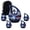 Blue Space Urns-5, variant on MUKTIVE Space Theme Urns for Human Ashes, (1 Large 10 ", 4 Keepsake 3 ") Black Urns for Human Ashes Adult Female, Black Urn for Adult Male, Combo Setsmemorail