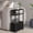 Black - Outlet-1, variant on White Side Table With Charging Station Slim End Tables Fabric Basket Skinny For Small Spaces Thin Bedside Living Room Bedroom
