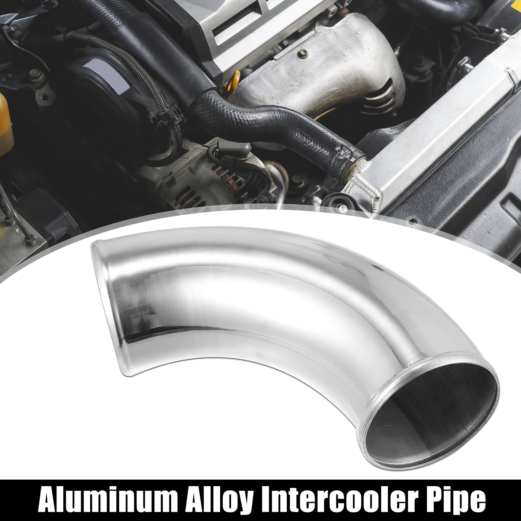 Unique Bargains 4 Inch Tube Intercooler Pipe 90 Degree Bend Elbow for Car OD 3.5" 89mm