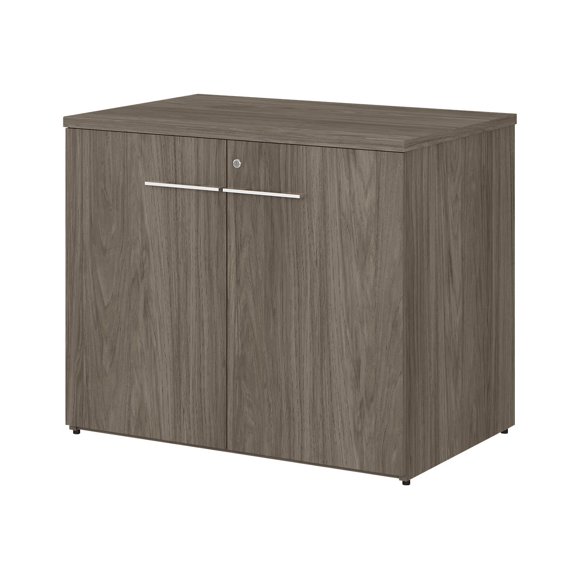 Bush Business Furniture OFS136MHSU 36 x 23 x 29 in. Office 500 Storage Cabinet with Doors - Assembled - Modern Hickory