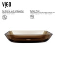 thumbnail image 5 of VIGO Donatello Artistic Rubywood Glass 18 in. L x 13 in. W x 4 in. H Rectangular Vessel Bathroom Sink, 5 of 8