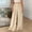 Beige, variant on OGLCCG Womens Elastic Waist Wide Leg Pants Loose Fit Pleated Flowy Palazzo Pants Lightweight Summer Vacation Beach Pants,L,Beige