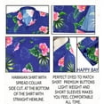 thumbnail image 4 of LA LEELA Men's Hawaiian Shirts Short Sleeve Button Down Shirt Floral Shirt Men Boho Vacation Casual Summer Beach Shirts for Men Funny M Hibiscus Palm Leaves, Blue, 4 of 5