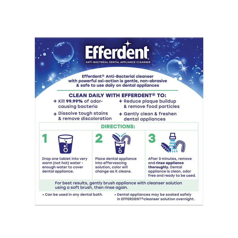 Efferdent Retainer & Denture Cleaner Tablets, Minty Fresh, 44 Count photo 7