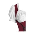thumbnail image 6 of Women's Pirate Wench Costume Short Puff Sleeve Lace Up Corset Asymmetrical Handkerchief Hem Dress Gothic Fairy Cosplay Outfit for Halloween Theme Party, 6 of 6
