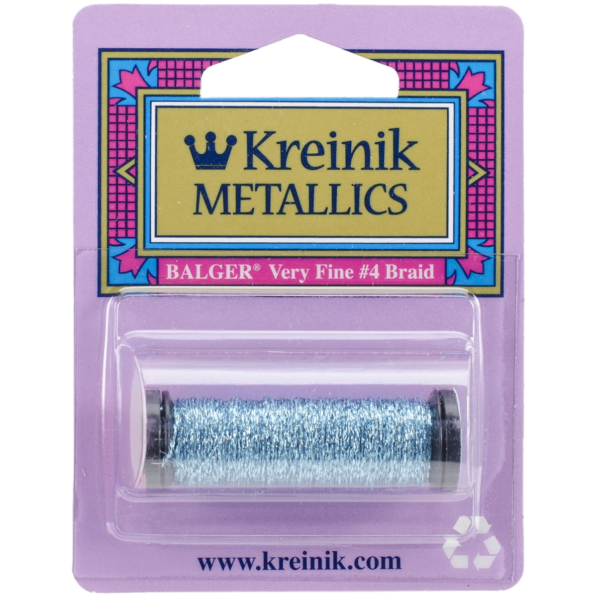 Kreinik Very Fine Metallic Braid #4 12yd-Star Blue