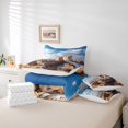 thumbnail image 6 of jejeloiu Wild Tiger Print 7pcs Bedding Comforter Set,Brown Blue Queen Bedding Sets For Men Women Reversible, 6 of 8