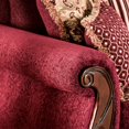 thumbnail image 4 of Furniture of America Petunia Traditional Fabric Upholstered Chair, Wine, 4 of 6