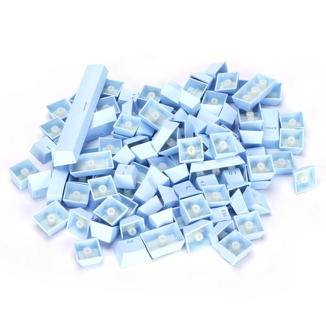 M Buder Juego De 108 Teclas PBT Para Teclado Mecánico Diseño Ergonómico Resistente Al Aceite Con Extractor Color Azul Claro Modelo P9 Ideal Gamers (14 cm / 5.5 in)