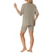 thumbnail image 3 of Conjunto de sudadera de manga corta de punto acanalado suave INSPIRE CHIC para mujer, pantalones cortos, ropa de casa, pijama XS Caqui, 3 of 6