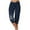 #01Navy, variant on ZVAVZ Summer Pants for Women Plus Size,Women's Floral Printed Yoga Pant Drawstring High Waist Crop Pants Casual Lightweight Loose Capri Pant Deals of Today Prime Navy,XXL