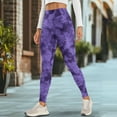 thumbnail image 4 of Renewold Tie-dye Violet Pocket Yoga Pants for Women Active Yoga Leggings Butt Lifting Elastic Essential Leggings Lightweight Sportswear Running Tights Ankle Pants, XL, 4 of 8