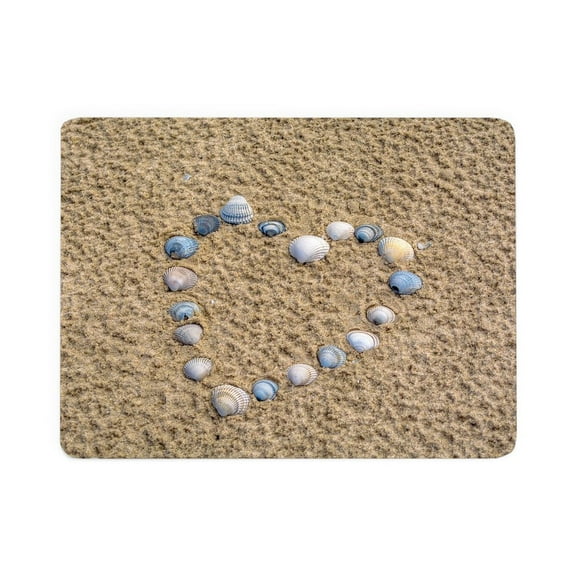 CafePress - Seashell Heart - Large Sherpa Fleece Throw Blanket 80" x 60"