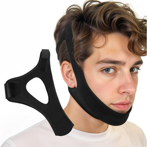 Anti-Snoring Chin Strap, Adjustable Jaw Strap for Snoring Relief – Breathable Sleep Aid for Men & Women