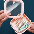 thumbnail image 4 of Portable Storage Box With Tether Hairpin Cotton Swab Tea Pill Travel Storage Bag Hidden Push Switch With Handle Storage Box, Pink, 4 of 4