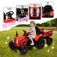 thumbnail image 3 of Xuanlur 24V Ride on Toy for Big Kids, 24V Ride on Tractor w/Remote Control, 400W Motor, Kids Electric Vehicles Ride On Tractor Car for Ages 3+, USB, LED light, Bluetooth, 3 Speed Adjustable (Red), 3 of 7