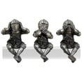 thumbnail image 3 of Polyresin Three Medieval Knights That Hear, Speak, and See No Evil Figurines, Gift for Him, Medieval Theme Decor, 3 of 3