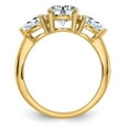 thumbnail image 2 of 14k Yellow Gold Three Stone Engagement Ring Moissanite Size 5.5 (2.36 cttw.), 2 of 8