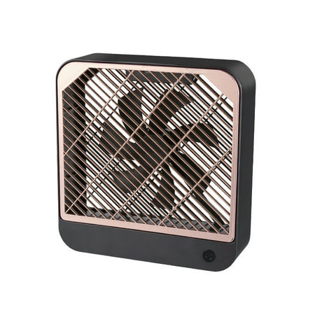 

Desktop Square Fan Portable Dormitory USB Fan(Black-Grey)