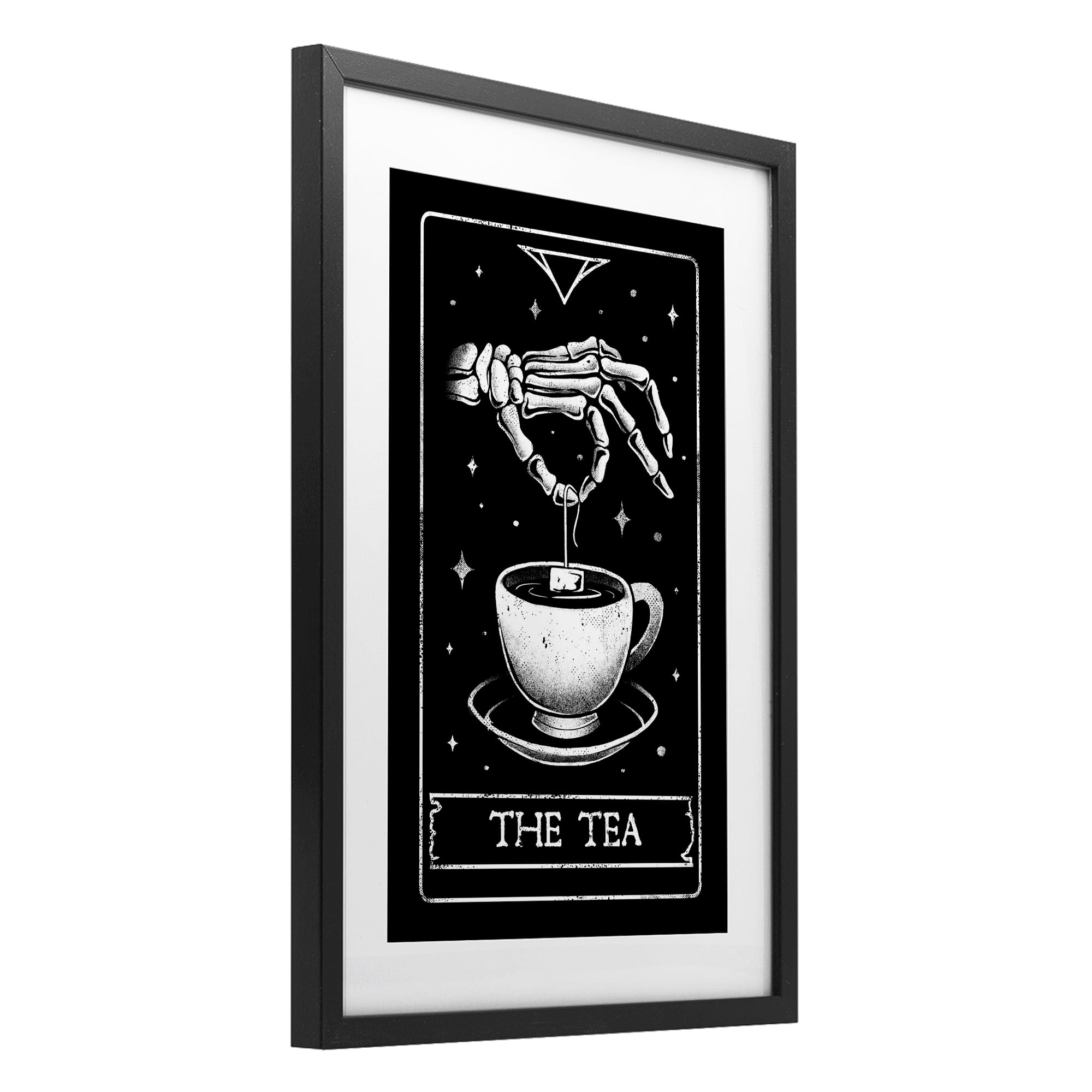 Stupell Industries The Tea Skeleton Tarot Black Framed Print Under Glass, design by EduEly Designs