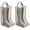 Gray edge, variant on Necvior Set Of 2 PVC Boot Organizer Bags Dust Protector Shoes Bag Rubber Boot Bag With Clear Viewing Panel High Boot Storage