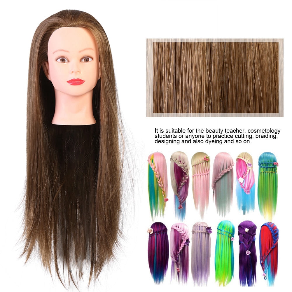 NestledNature Practice , Cosmetology Hairdressing Practice Mannequin Dolls Salon Tools, High Temperature Resistance Fibre Hairdressing Practice For Braiding Stying