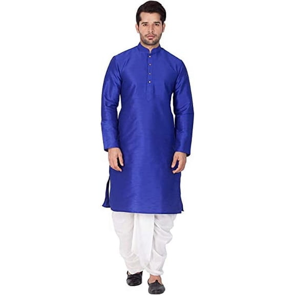 Royal Kurta Royal Men's Silk Desginer Dhoti Kurta Set (38; Multi 2)