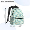thumbnail image 5 of Gukieu Daisy Floral A Print Backpack, Waterproof Backpack with Adjustable Shoulder Straps, Suitable for Campus, Business, Travel, Unisex, 5 of 6
