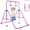 Pink, variant on Foldable Gymnastics Bar with Rings, Adjustable Collapsible Horizontal Equipment Set for Indoor Outdoor Use Gym in Blue