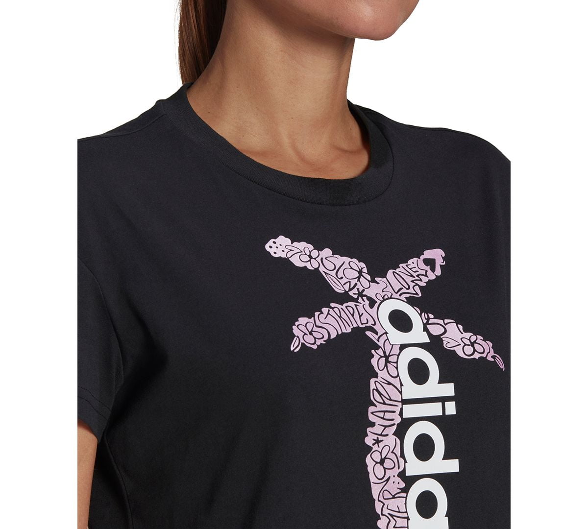 adidas Womens Cotton Palm Tree-Graphic 
