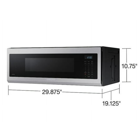 Samsung - 1.1 cu. ft. Smart SLIM Over-the-Range Microwave with 400 CFM Hood Ventilation, Wi-Fi & Voice Control - Stainless Steel