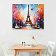 thumbnail image 2 of GOSMITH Large Canvas Wall Art Paris Eiffel Tower Decor Modern Graffiti Canvas Prints Ready to Hang for Living Room Bedroom Framed Home Decor, 2 of 4