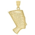 thumbnail image 3 of 10K Yellow Gold Nefertiti Egyptian Queen Pendant Mens Ladies 1.5” Charm 3.3 Gr, 3 of 5