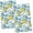 Blue, variant on Lemon Blue Flowers Floral Summer Kitchen Towels Dish Towels, 18x26 Inch Seasonal Decoration Hand Towels Set of 2