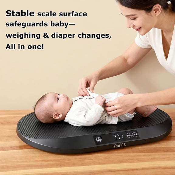 YauYik Baby Scale with Height Measurement, Accurate Digital Pet Scale for Infants and Small Animals, LED Display, Hold Function, Up to 88lbs