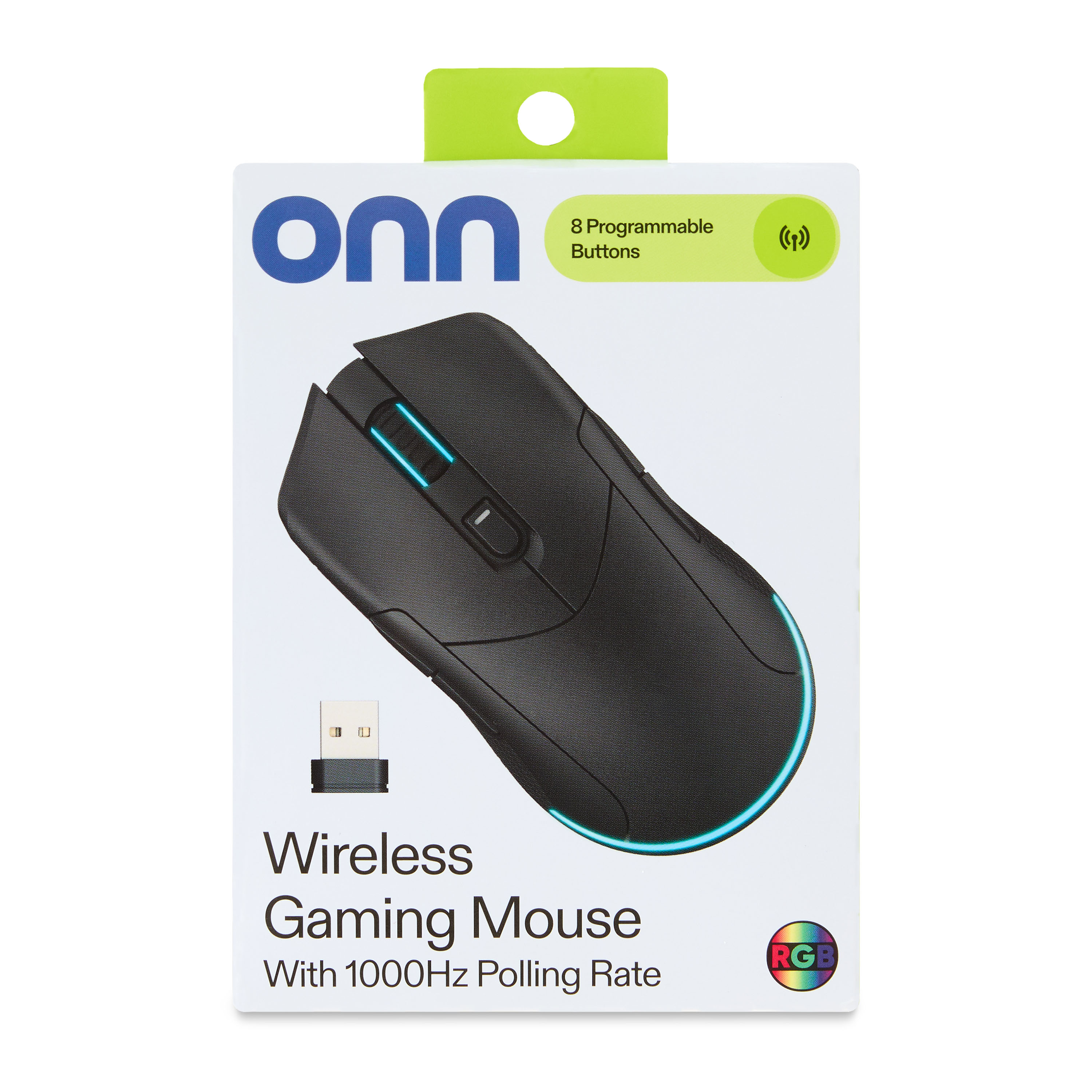 onn Rechargeable Wireless Gaming Mouse with RGB Lighting photo 6