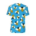 thumbnail image 3 of Balery Flying Bees Baseball Jersey for Men Casual Button Down Shirts Short Sleeve Active Team Sports Uniform-Small, 3 of 9