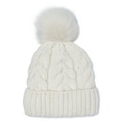 Time and Tru Women’s Cable Knit Pom Beanie
