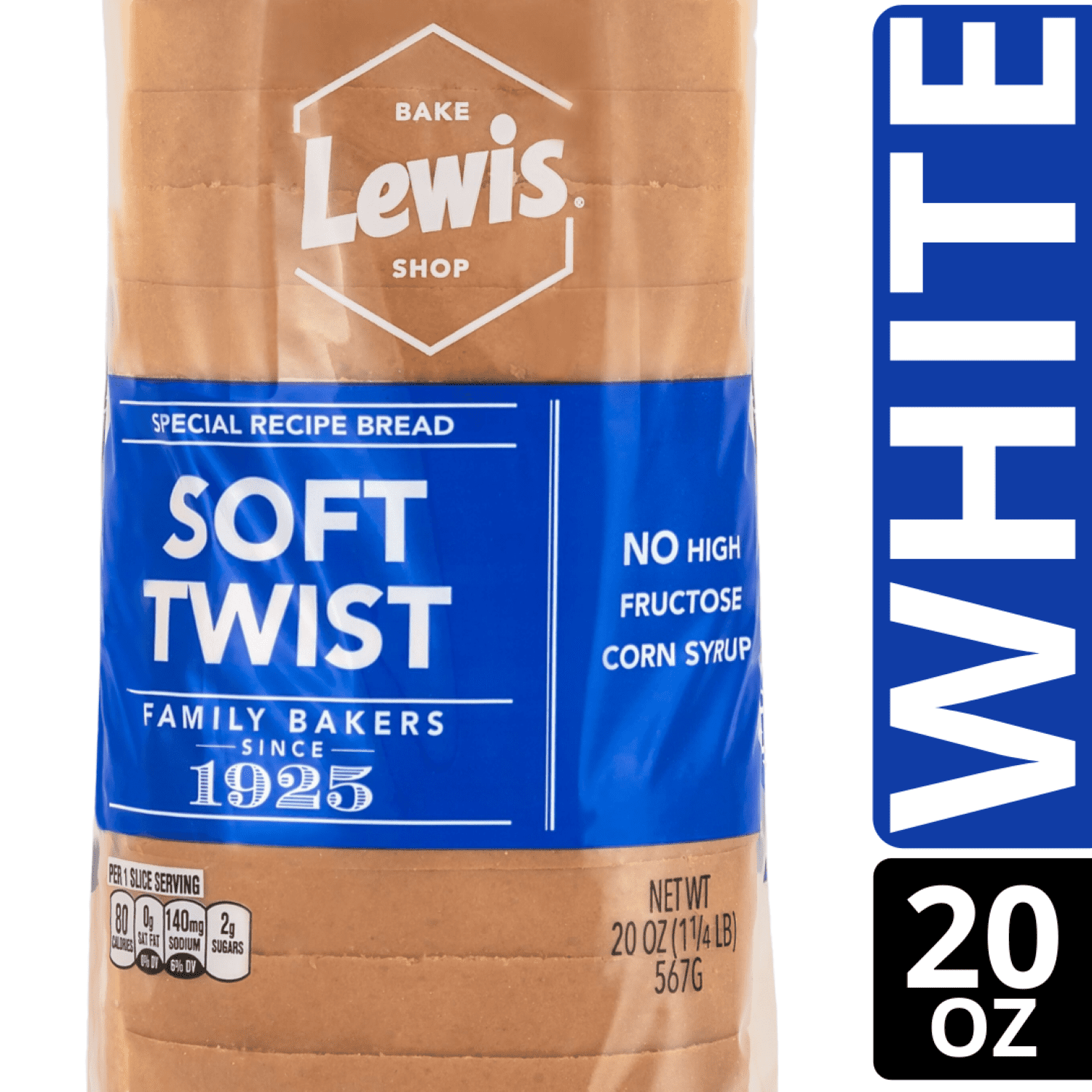 Lewis Bake Shop White Soft Twist Bread, 20 oz