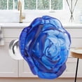 thumbnail image 4 of Juego de 8 tiradores decorativos para armarios, tiradores de cristal con forma de rosa, tiradores de flores para cajones y armarios (rojo y azul), 4 of 5