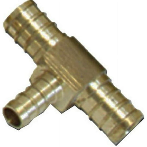 SHARKBITE/CASH ACME 1/2 x 3/8 x 3/8-Inch Brass Barb Pex Tee UC452LFA