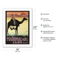 thumbnail image 2 of Cairo Egypt - National Hotel - Vintage Travel Poster by Mario Borgoni c.1905 - Bamboo Fine Art 290gsm Paper Print (Unframed) 18x24in, 2 of 4