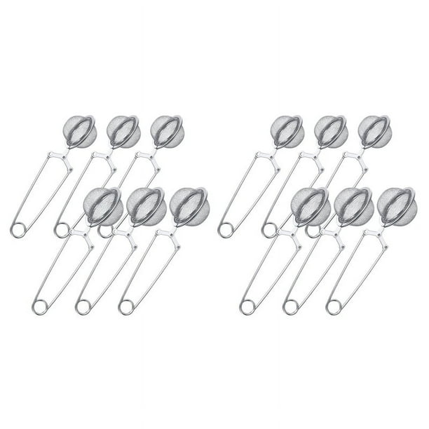 12 Unids Infusor de Té Hojas Sueltas Té Snap Ball Té Colador Cuchara Filtro de Té de Acero Inoxidable Más Empinado